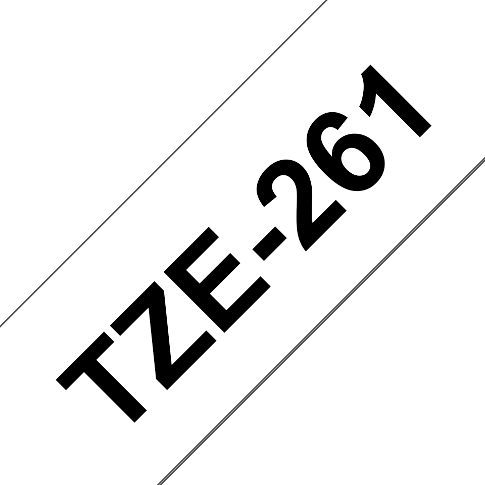 Cassette à ruban pour étiqueteuse TZe-261 Brother originale – Noir sur blanc, 36 mm de large